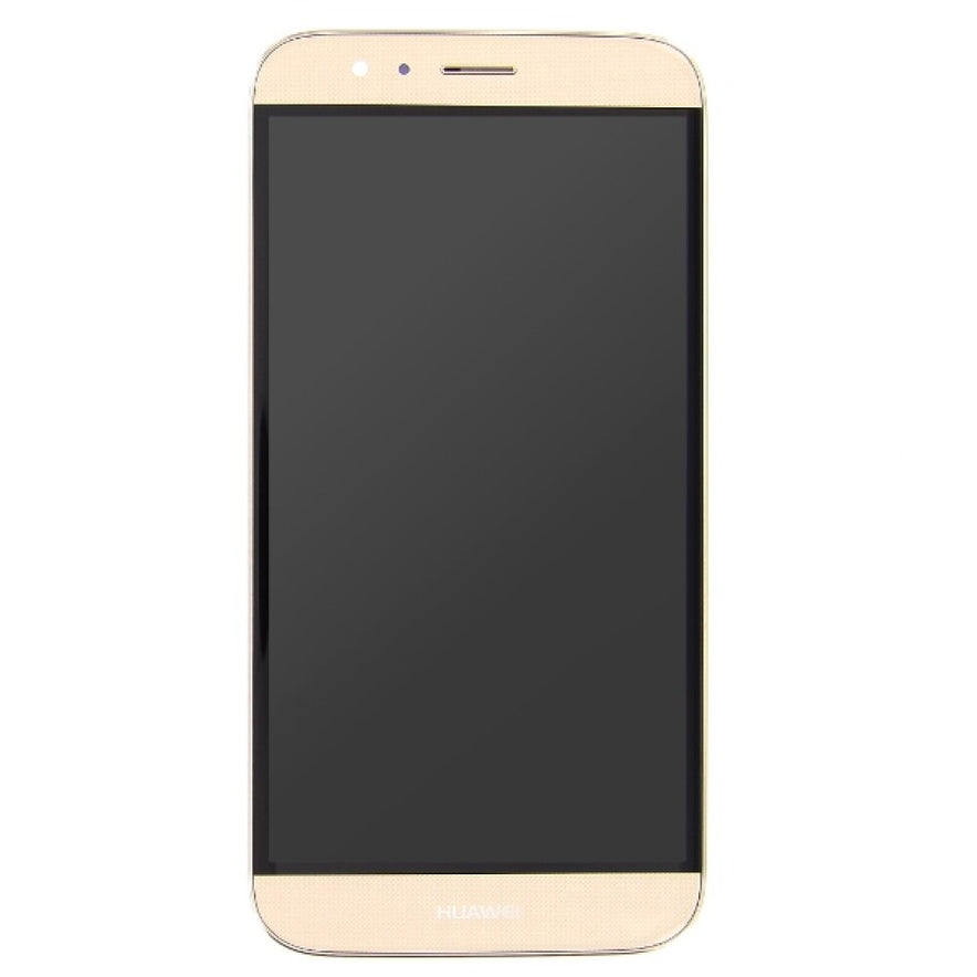 Display für Huawei Ascend G8 LCD + Rahmen Gold 02350MXA