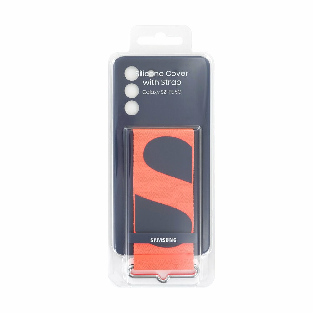 Samsung Silikonhülle mit Trageriemen Galaxy S21 FE navy EF-GG990TNEGWW