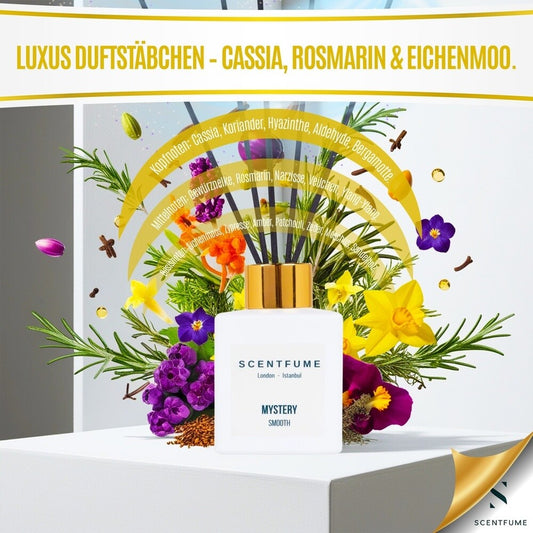 SCENTFUME Raumduft mit Duftstab, Bergamotte, Zeder, Ylang Ylang, Patchouli,110ml