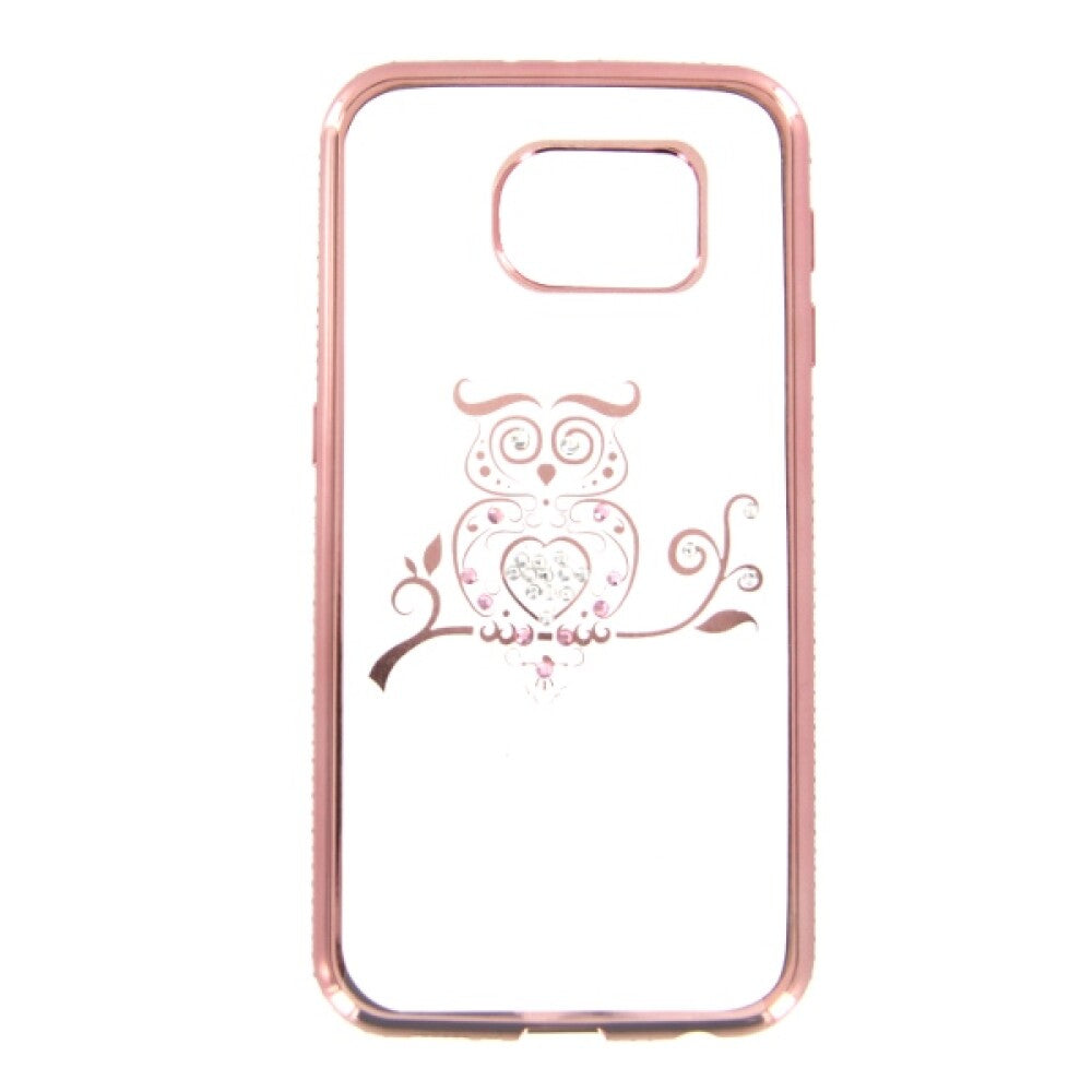 TPU Handyhülle für Samsung Galaxy S6 Roségold Eule Case