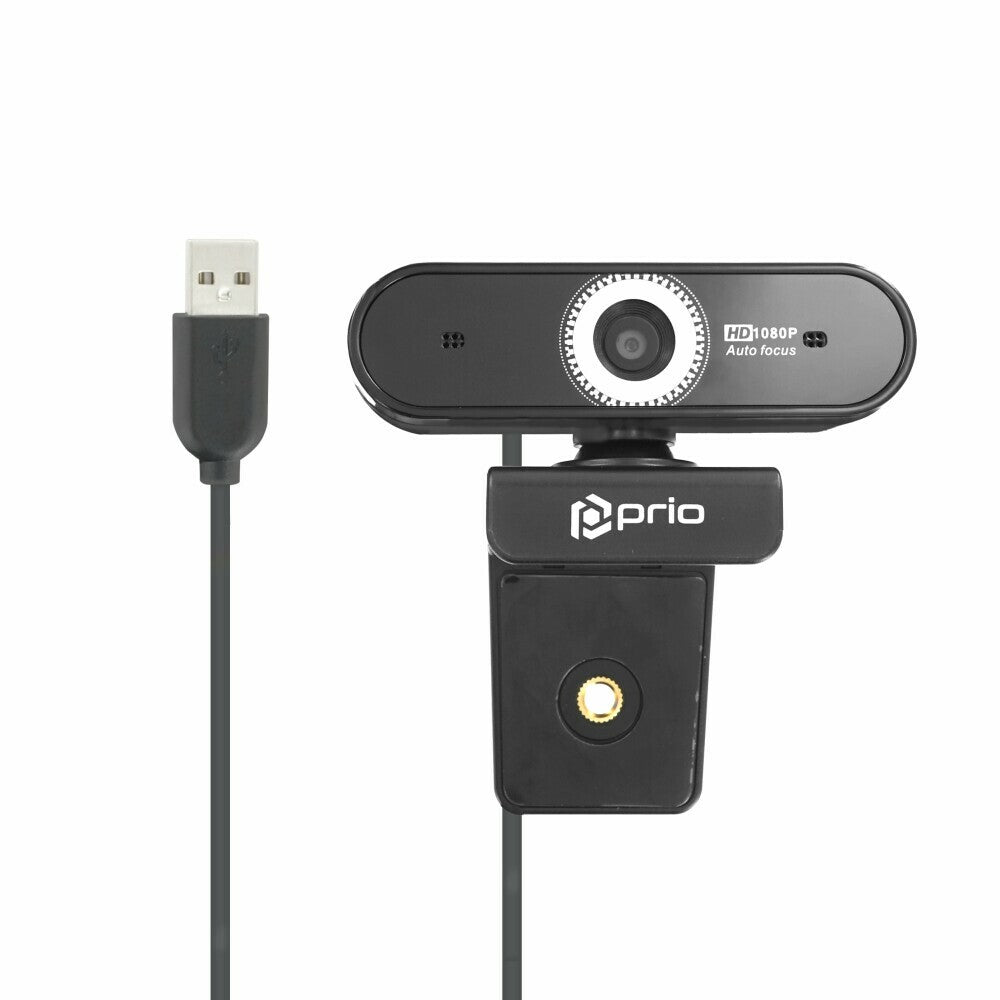 prio Full HD 1080P Autofokus Webcam schwarz