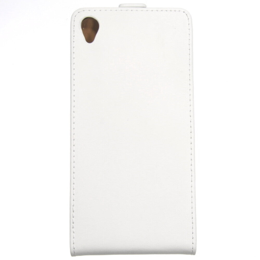 Slim Leder Flip Handyhülle für Sony Z3 - Weiß Tasche Schutz Case