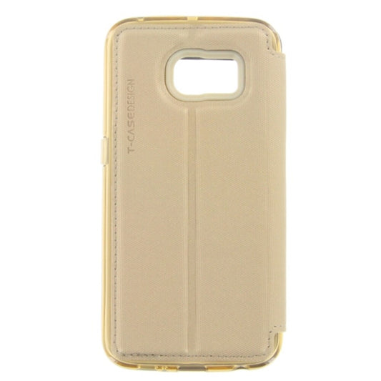 Lux Magnet Flip Handyhülle für Samsung S6 Edge Gold