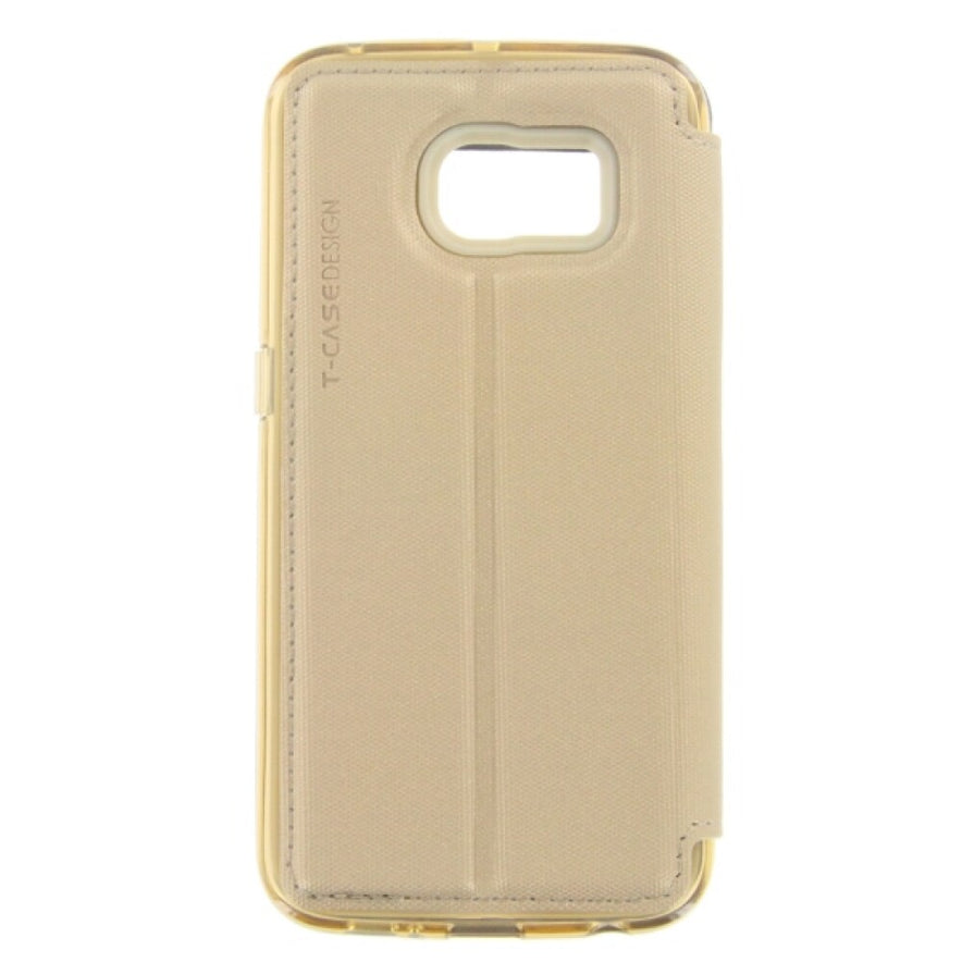 Lux Magnet Flip Handyhülle für Samsung S6 Edge Gold