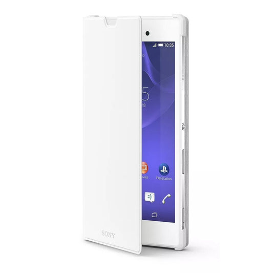 Original Flip Cover Handyhülle für Sony Xperia T3 Weiß 1280-1575