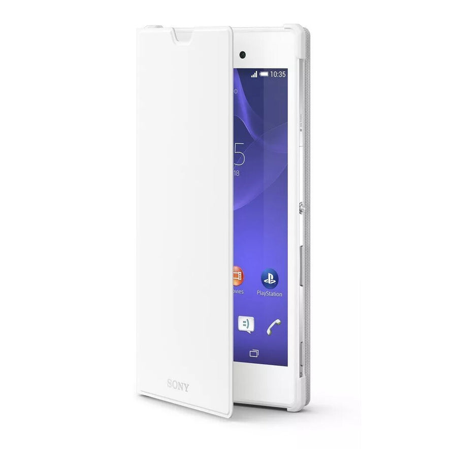 Original Flip Cover Handyhülle für Sony Xperia T3 Weiß 1280-1575