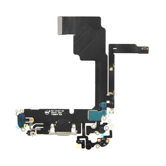 Ladebuchse für iPhone 15 Pro Weiß Titanium Dock Connector Flex Ersatz