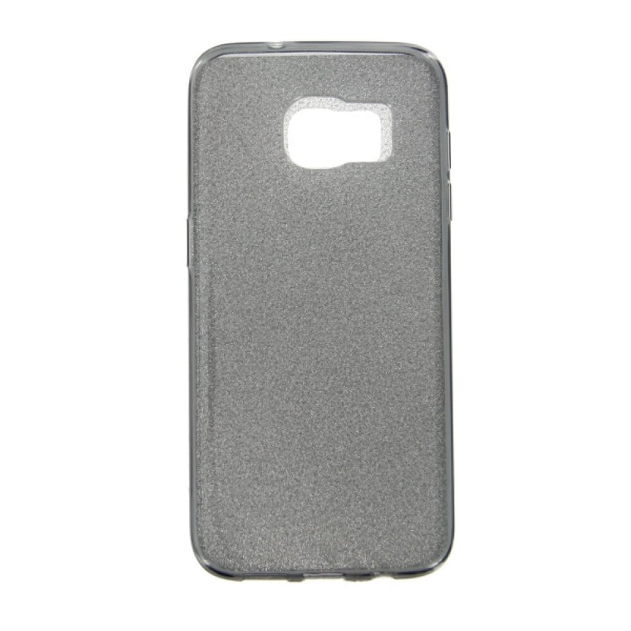 TPU Handyhülle für Samsung Galaxy S7 Edge Schwarz Glitzer Schutz