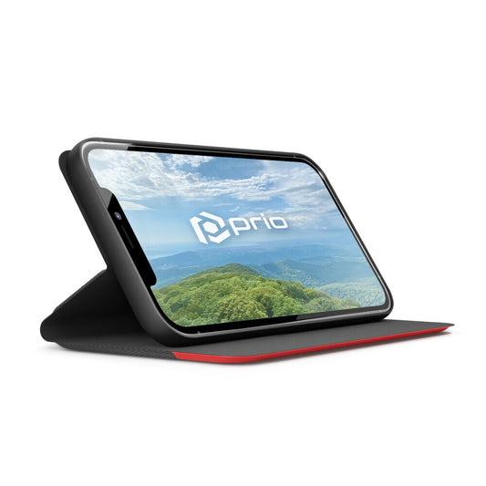 prio Book Case Fashion für Samsung A53 5G schwarz-rot