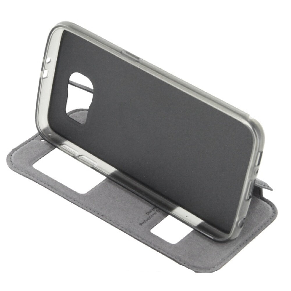Flip Handyhülle für Samsung Galaxy S6 Schwarz