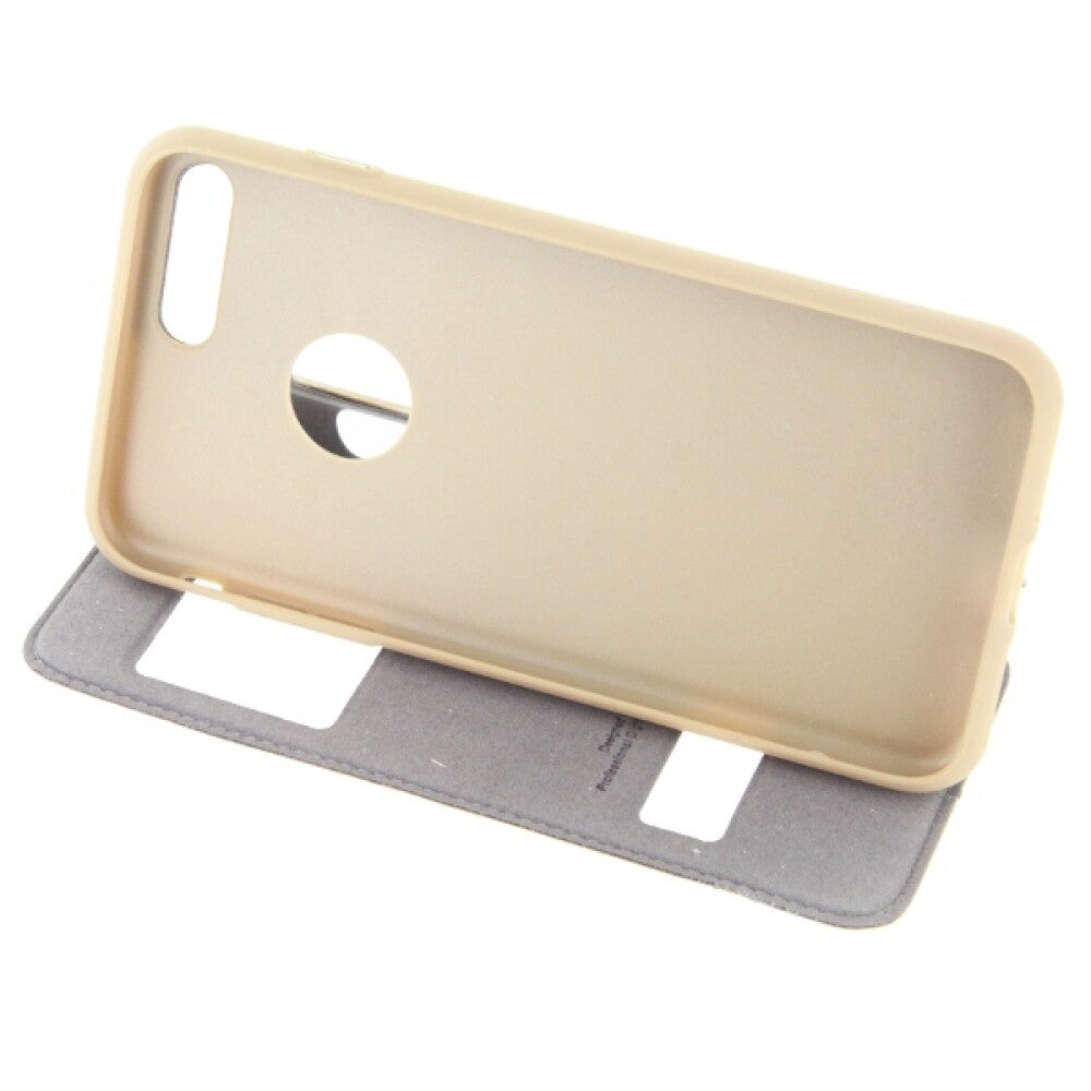 Original Magnet Flip Handyhülle für iPhone 7/8 Plus Schwarz Handytasche Schutz