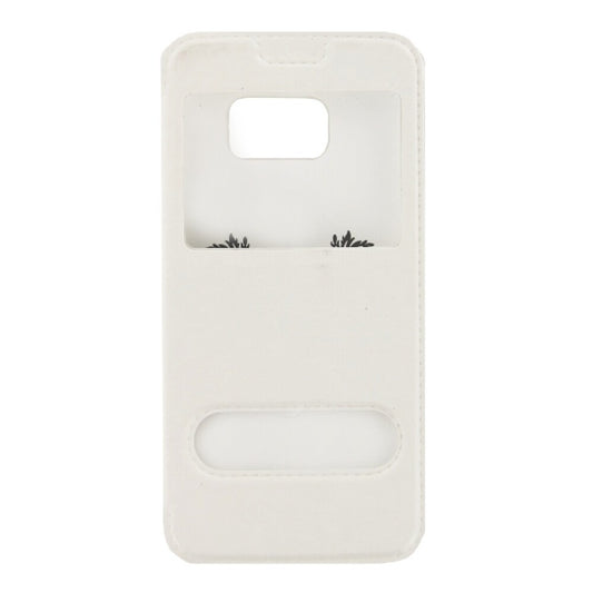 Flip Cover Handyhülle für Samsung Galaxy S7 Weiß Schutz Case
