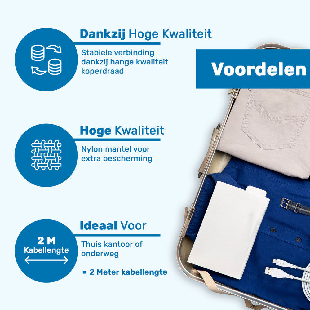 UFUZON-Kabel - USB A auf Lightning - 2 m