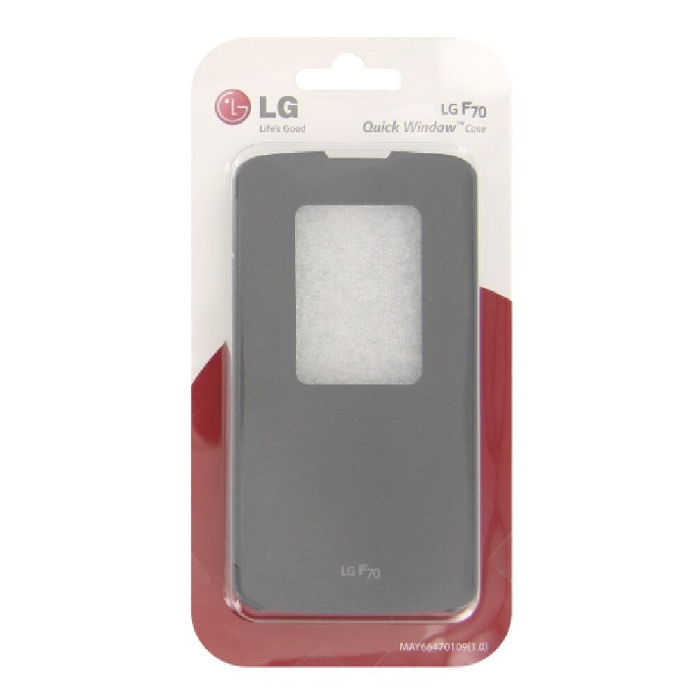 Original Flip Cover Handyhülle für LG F70 Schwarz CCF-390