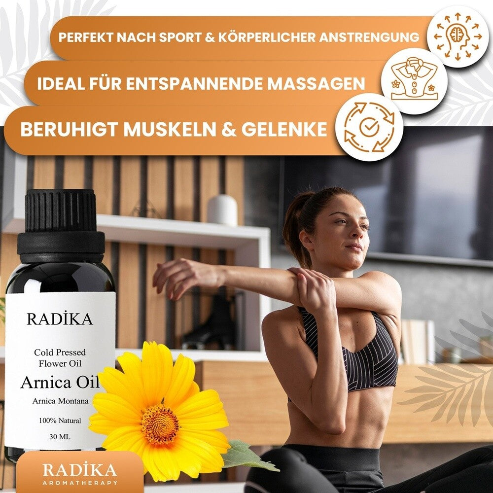 Arnikaöl, Kaltgepresst, 100% Rein, BIO, natürlich, 30 ml