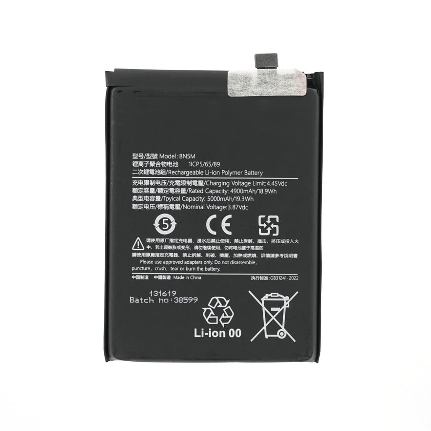 BN5M Akku für Redmi Note 12 4G, 5000mAh, Ersatzakku, Batterie