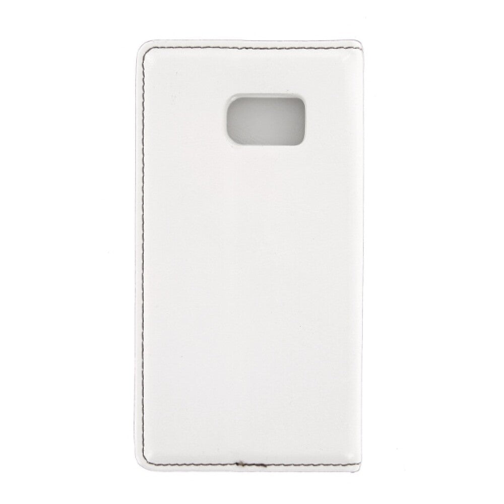 Book Case Handyhülle für Samsung Galaxy S7E Weiß Schutz Tasche