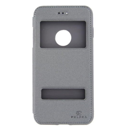 Flip Hülle für iPhone 7 Plus Grau Handy Tasche Schutz