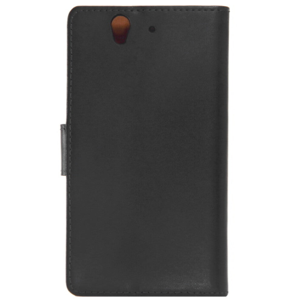 Lederhülle Handyhülle für Sony Xperia Z Schwarz 4250710507870