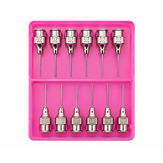 5-ml-Glasspritze mit Luer-Anschluss und 12 Nadeln