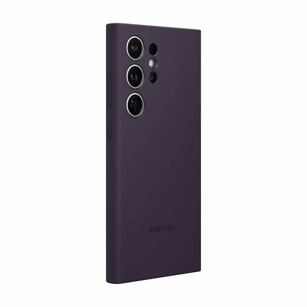 Original Silikonhülle für Samsung Galaxy S24 Ultra Dunkelviolett EF-PS928TEEGWW