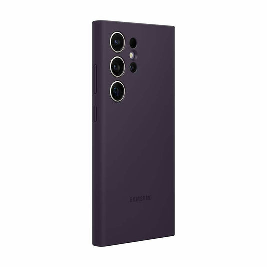 Original Silikonhülle für Samsung Galaxy S24 Ultra Dunkelviolett EF-PS928TEEGWW