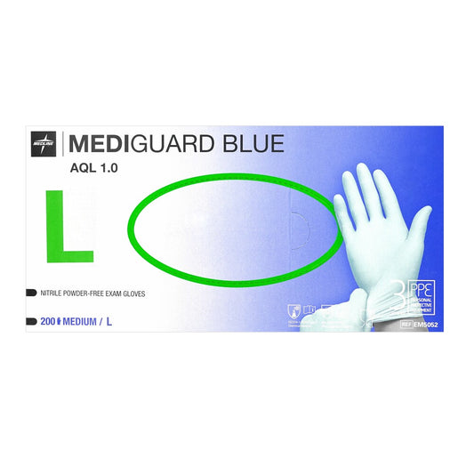 Original 200 Stk Handschuhe Nitrilhandschuhe puderfrei Größe L blau