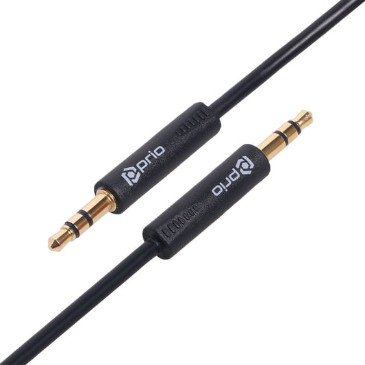 prio High-End 3.5mm auf 3.5mm AUX Audiokabel / Klinkenkabel - 1,2 m Schwarz