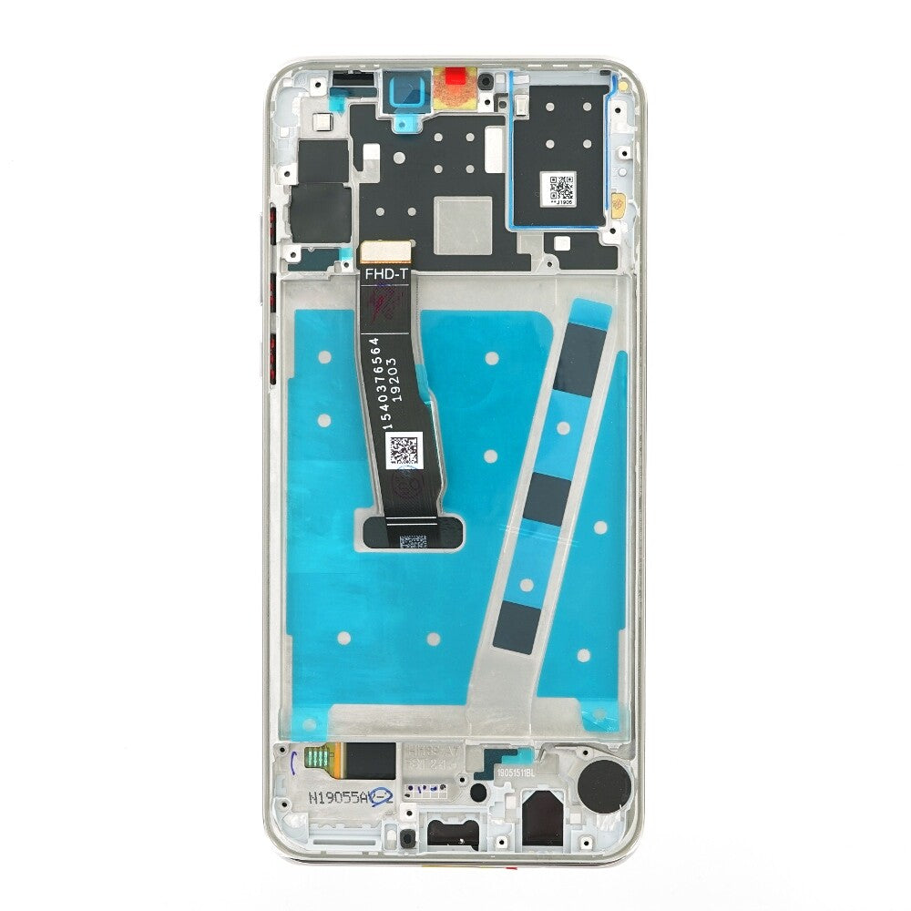 Display für Huawei P30 Lite LCD + Rahmen Weiß Bildschirm Touch