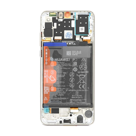 Huawei Display + Rahmen + Akku P30 Lite (32MP Frontkamera Version) weiß 02352PJN