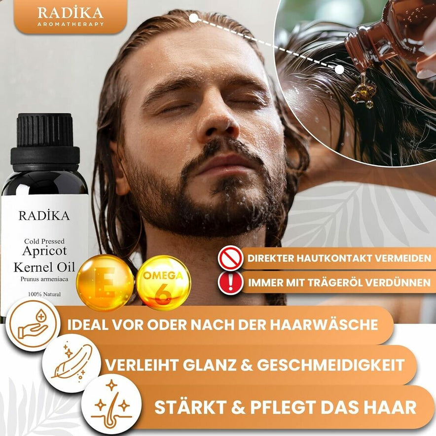 Aprikosenkernöl, Kaltgepresst, 100% Rein, BIO, natürlich, 30 ml