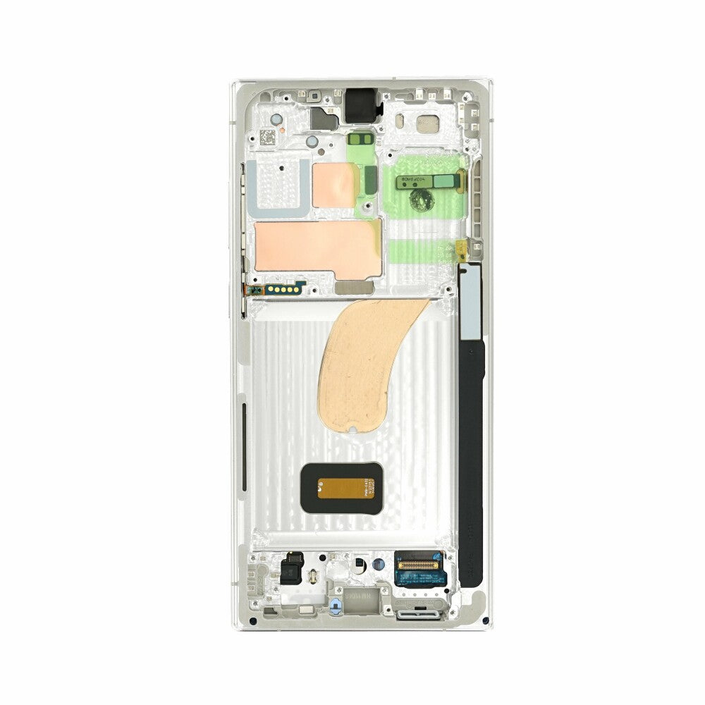 Original LCD + Rahmen für Samsung S23 Ultra Sky Blau Lime GH82-30466G