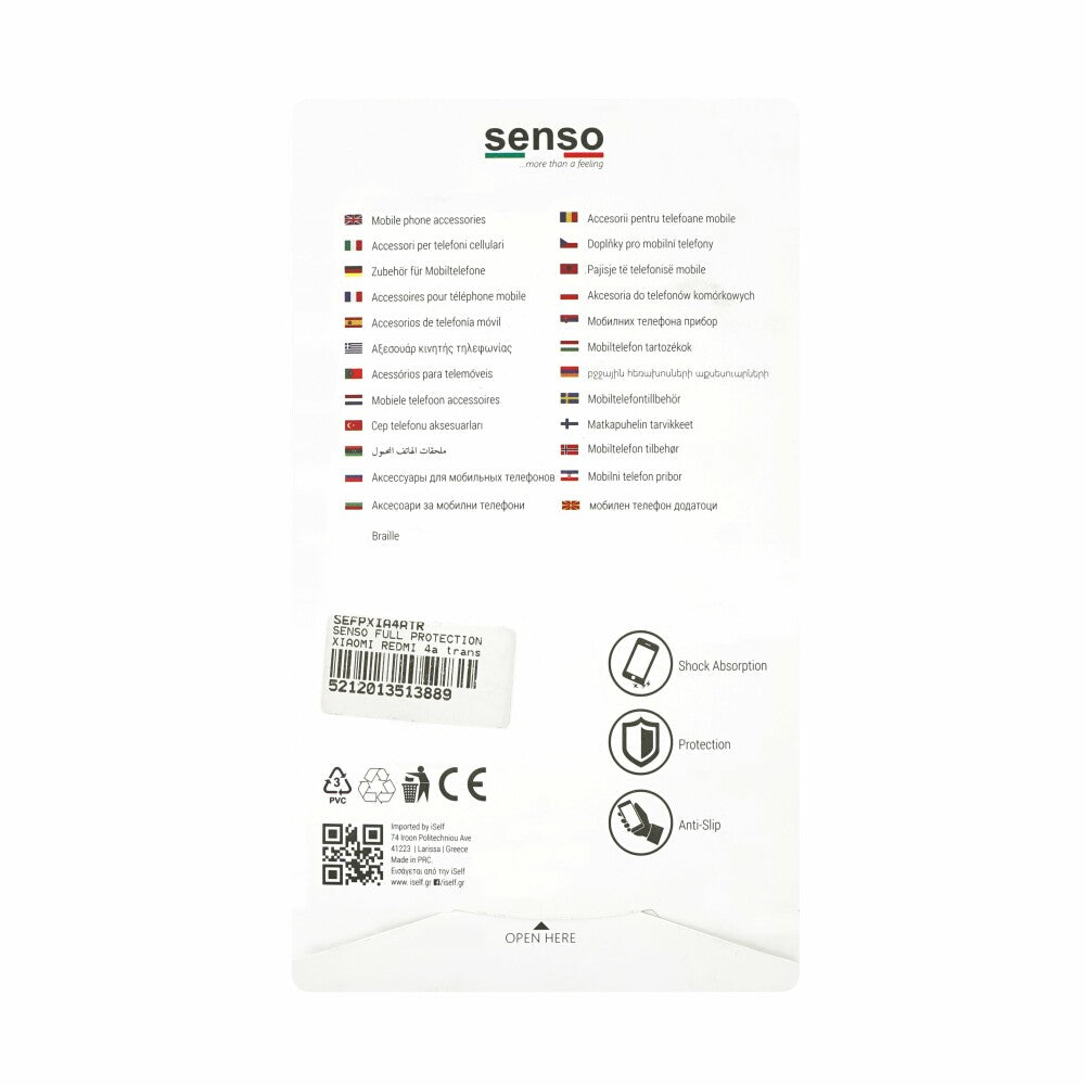 Original Senso Bumper Handyhülle für Xiaomi Redmi 4A Schwarz SEFPXIA4ATR