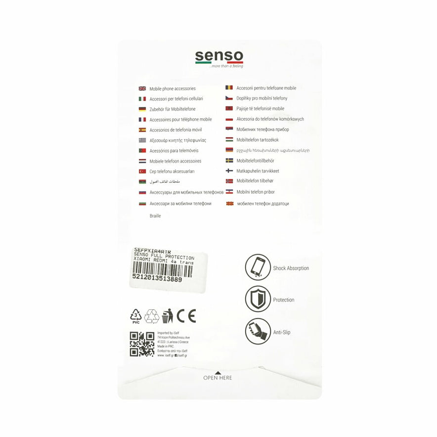 Original Senso Bumper Handyhülle für Xiaomi Redmi 4A Schwarz SEFPXIA4ATR