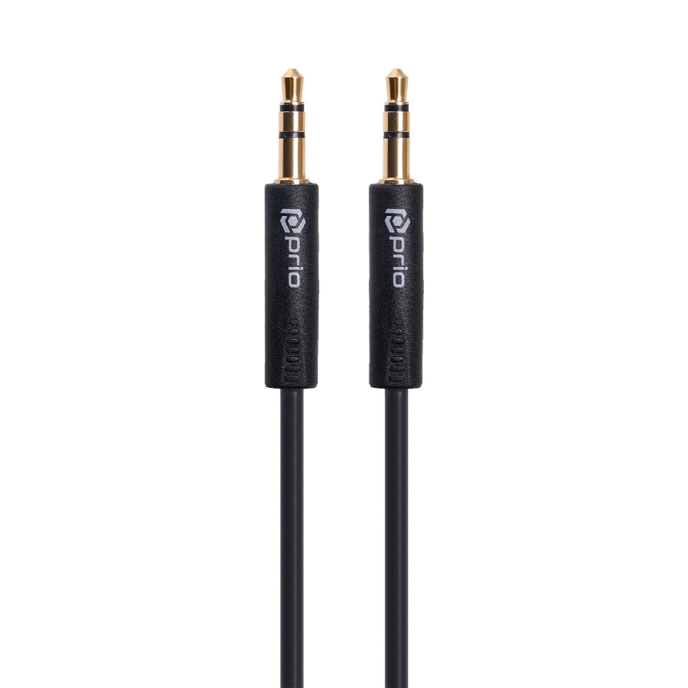 prio High-End 3.5mm auf 3.5mm AUX Audiokabel / Klinkenkabel - 1,2 m Schwarz