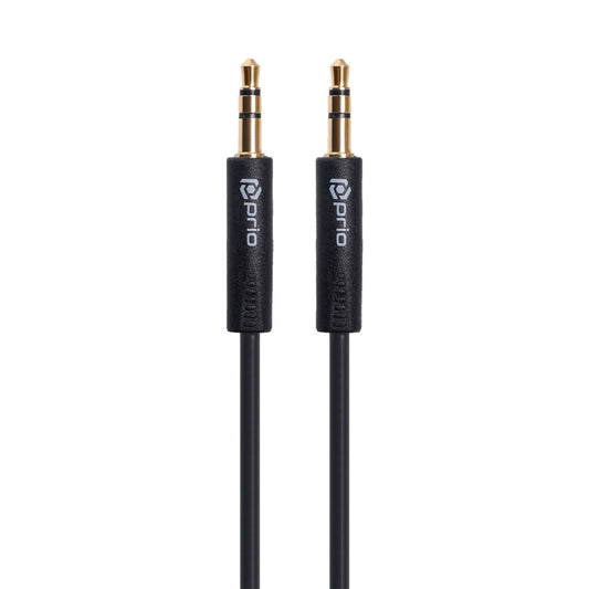 prio High-End 3.5mm auf 3.5mm AUX Audiokabel / Klinkenkabel - 1,2 m Schwarz