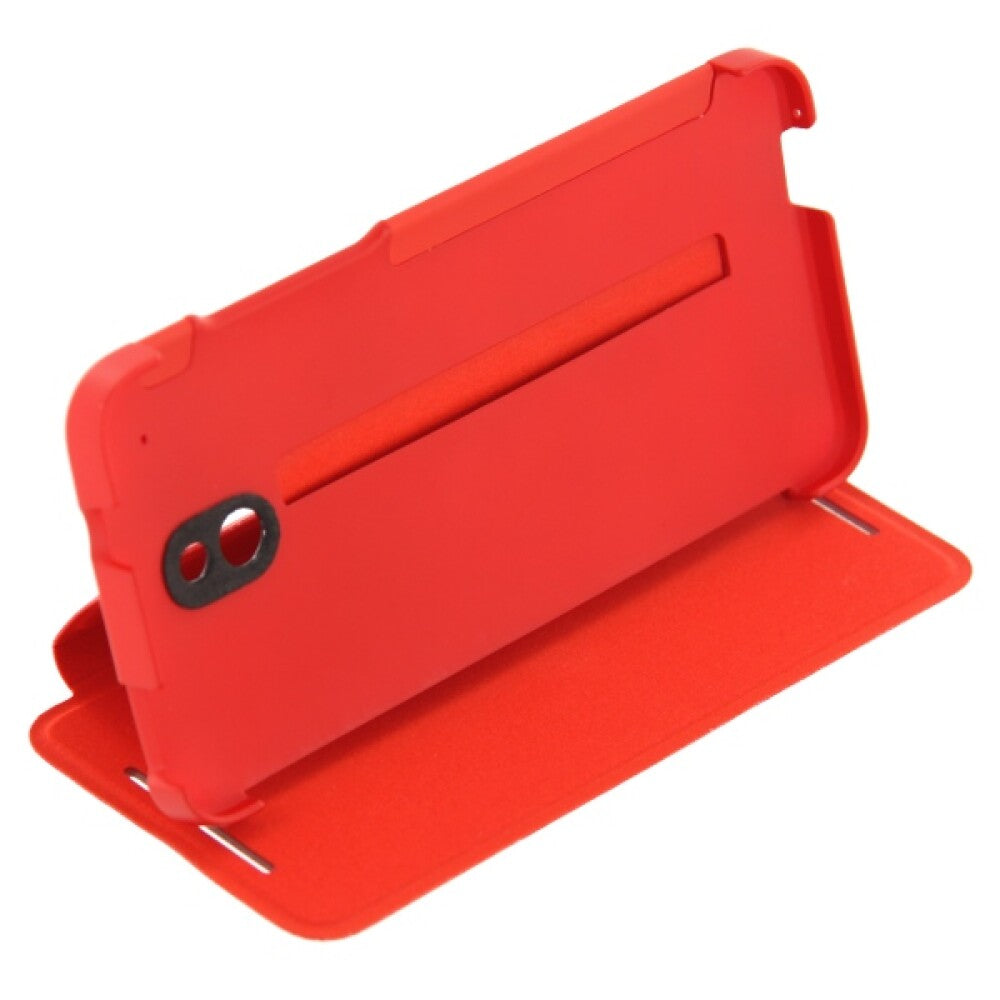 Original Flip Case Handyhülle für HTC One Mini Rot HCV851
