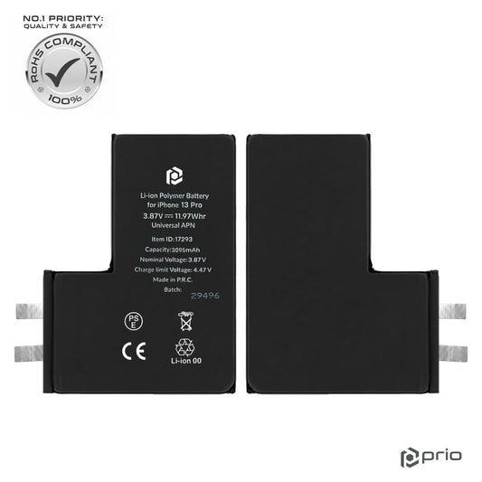 prio Akkuzelle für iPhone 13 Pro (ohne Flex-Kabel)