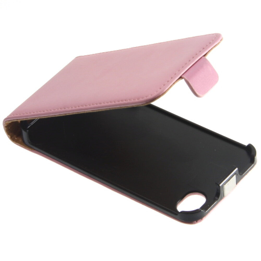 Slim Leder Flip Handyhülle für iPhone 4/4s Rosa