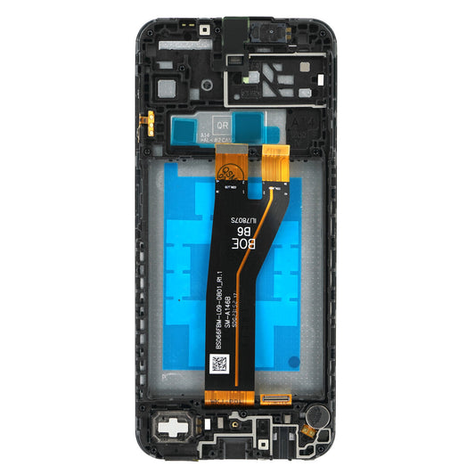 Display + Rahmen + Kleinteile (Kleber, Flex, Lautsprecher, Vibrator) SM-A146B Galaxy A14 5G (EU) schwarz