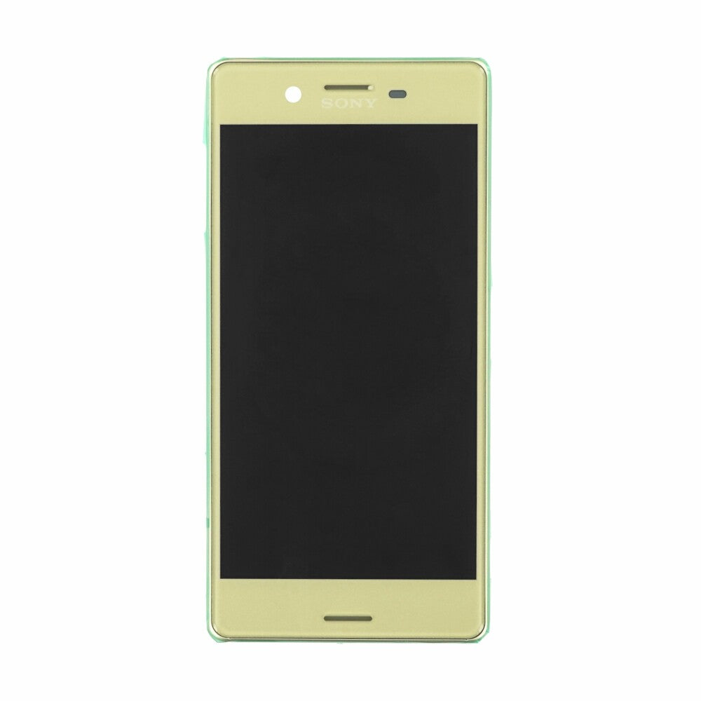 Original Display für Sony Xperia X F5121 LCD + Rahmen Limettengold 1302-4798
