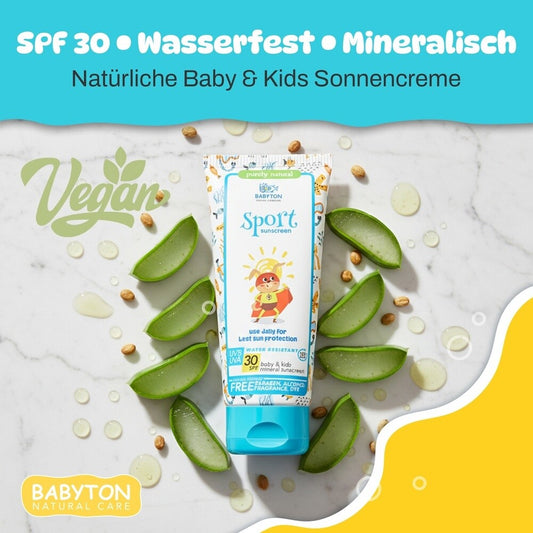 Babyton Mineralische Sport-Sonnencreme für Babys und Kinder LSF 30 100 ml Hauptbild