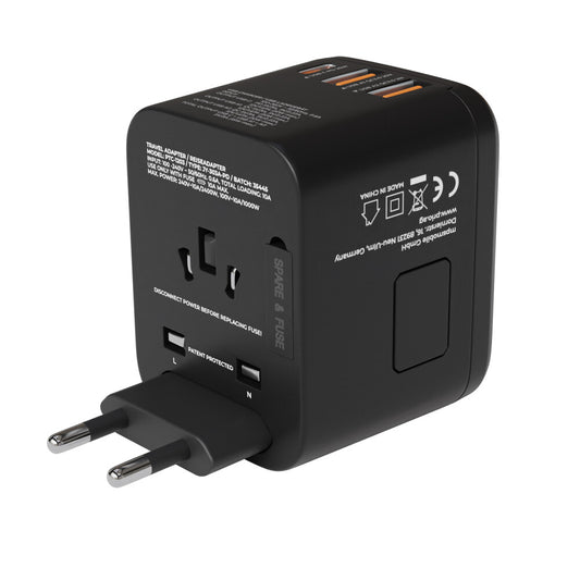 prio Universal-Reiseadapter 20W schwarz