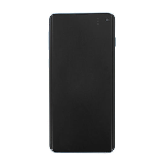 Samsung Displayeinheit G973F Galaxy S10 prism blau GH82-18850C + Rahmen