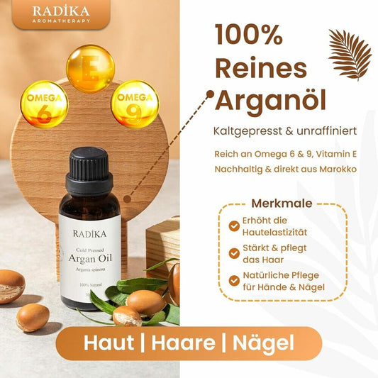 Arganöl, Kaltgepresst, 100% Rein, BIO, natürlich, 30 ml