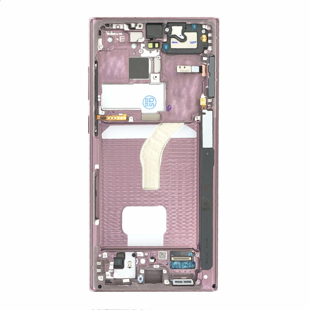Display für Samsung Galaxy S22 Ultra S908 LCD + Rahmen burgundy GH82-27488B