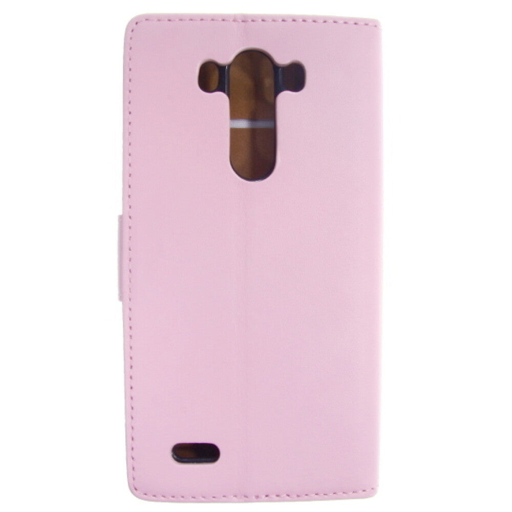 Lederhülle Handyhülle für LG G3 Pink Schutz Case 4250710554034