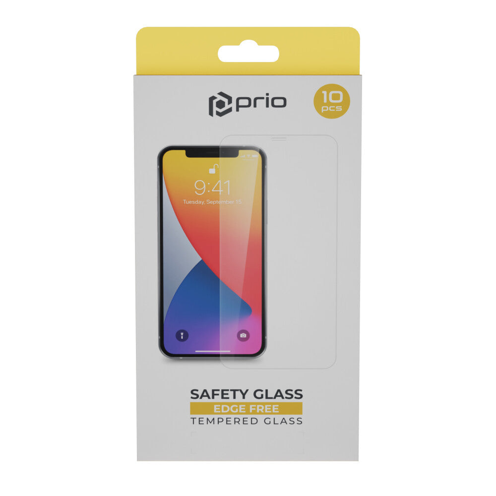prio 10x Displayschutzfolie aus gehärtetem Glas für iPhone 15 Plus/15 Pro Max klar