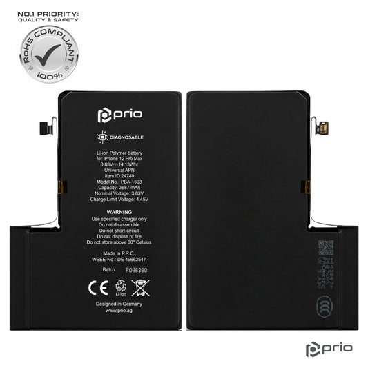 prio Diagnosefähiger Akku für iPhone 12 Pro Max