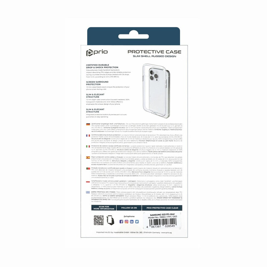 prio Schutzhülle / Case für Samsung S23 FE klar